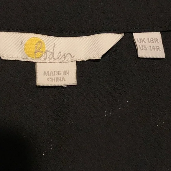 NEW Boden Firework Jacquard Party Black Gold Metallic Sheer Tiered Dress Size 14 - Picture 5 of 13